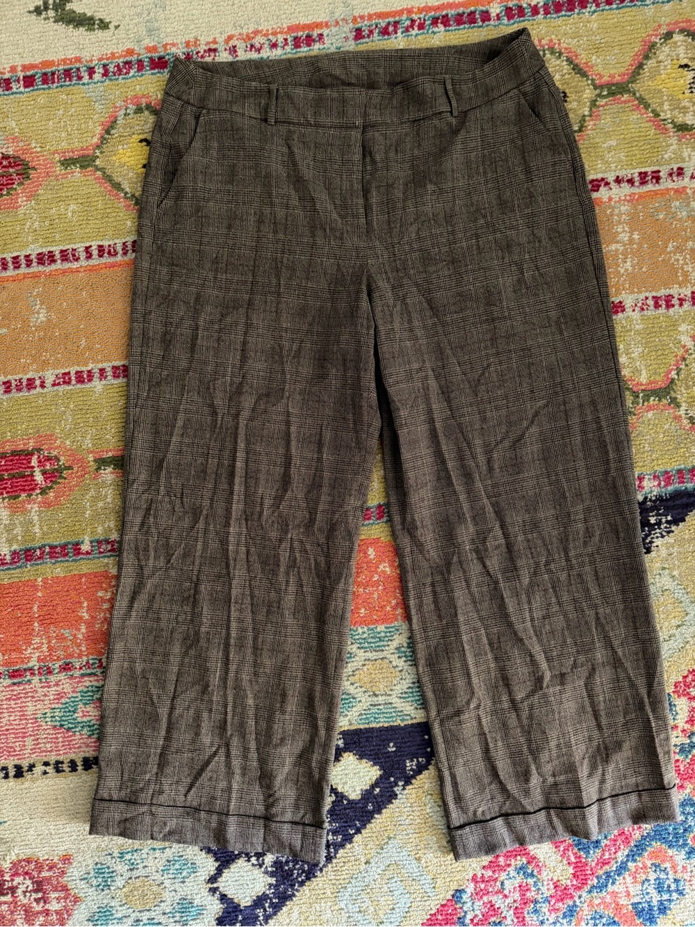 Lane Bryant 20R Classic Brown Wide-Leg Dress Pants